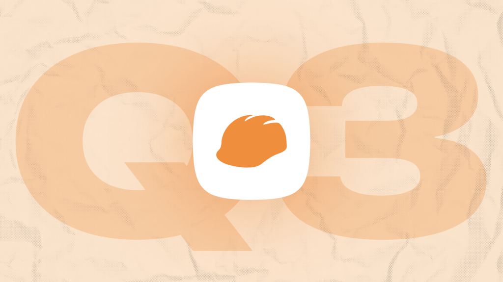 Raken logo in front of Q3.