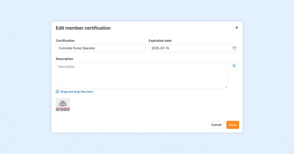 Raken team member certifications software.